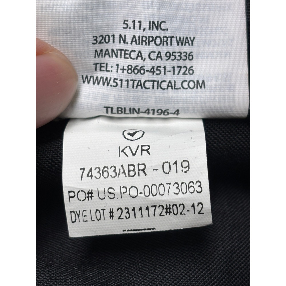 5.11® Men's Regular Fit TACLITE® EMS Ripstop Cargo Pant Black 34x32 - Picture 6 of 13